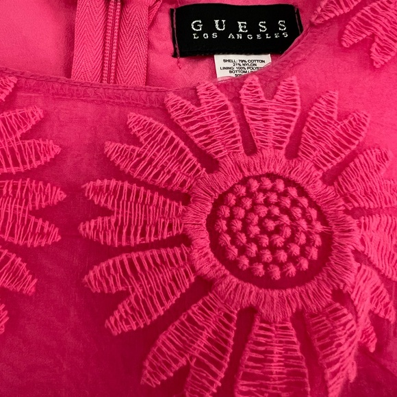 Beautiful Hot Pink Guess dress Girls size Medium 10-12 - Picture 2 of 2
